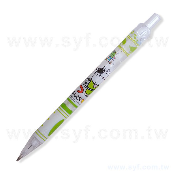 自動鉛筆-彩色網印環保禮品筆-透明筆管廣告筆-採購訂製贈品筆-8534-1